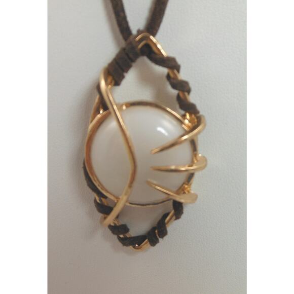 Mystical Claw Eye Pendant Suede Cord Necklace Boho Jewelry Unique OAK - Picture 1 of 4